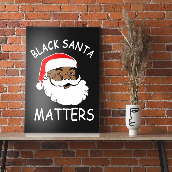 African American Santa Black Matters Christmas Pajama Family Poster