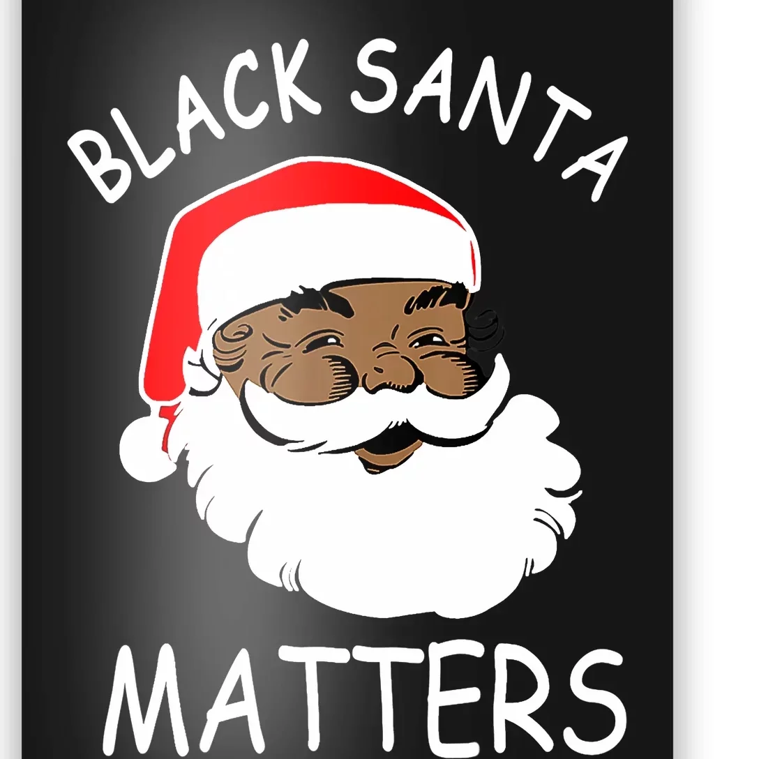 African American Santa Black Matters Christmas Pajama Family Poster