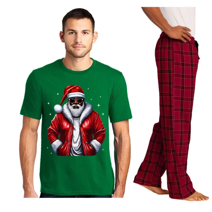 African American Santa Christmas Pajama Cool Black Xmas Pajama Set