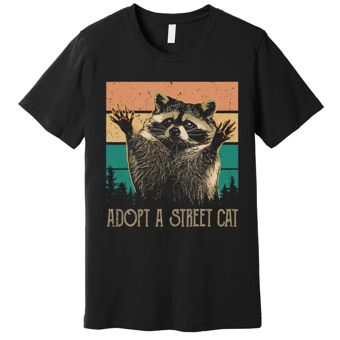 Adopt A S.T.R.E.E.T Cat Classic Arts Possum Raccoons Lover Animal Premium T-Shirt