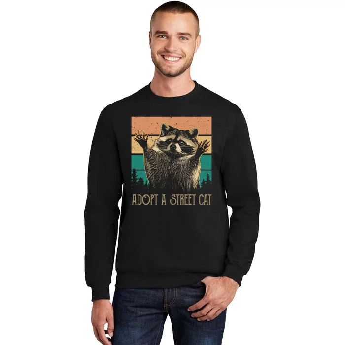 Adopt A S.T.R.E.E.T Cat Classic Arts Possum Raccoons Lover Animal Tall Sweatshirt