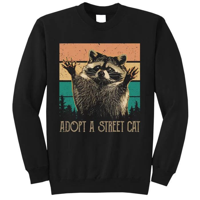 Adopt A S.T.R.E.E.T Cat Classic Arts Possum Raccoons Lover Animal Tall Sweatshirt