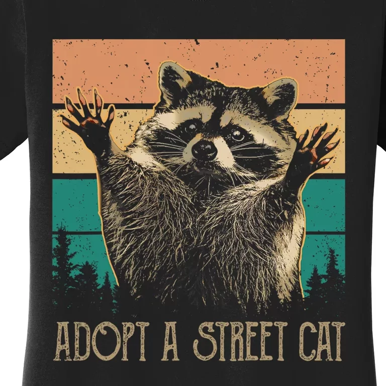 Adopt A S.T.R.E.E.T Cat Classic Arts Possum Raccoons Lover Animal Women's T-Shirt