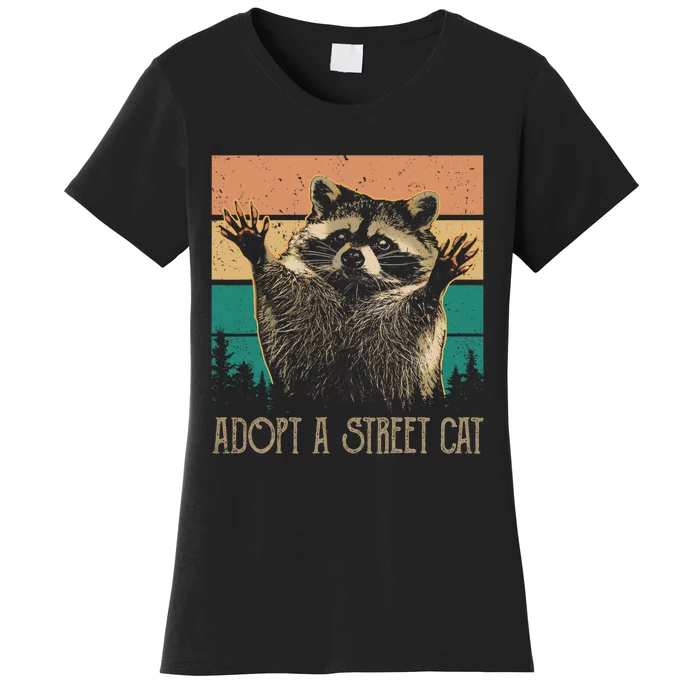 Adopt A S.T.R.E.E.T Cat Classic Arts Possum Raccoons Lover Animal Women's T-Shirt