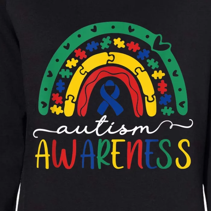 Autism Awareness Shirt Puzzle Pieces Rainbow Gifts for Mom Womens California Wash Sweatshirt