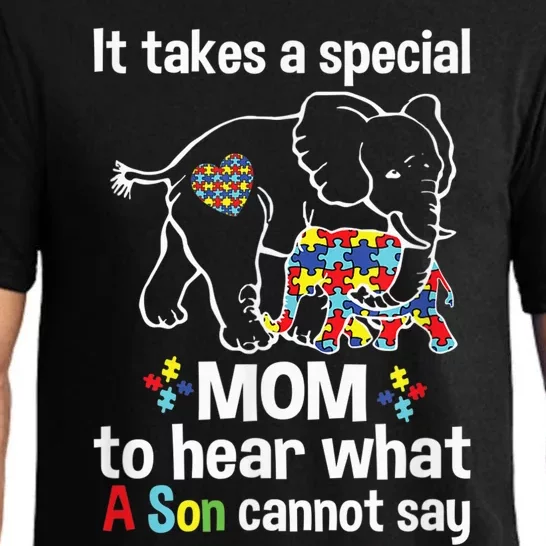 Autism Awareness Shirt Gifts for Mom Elephant Autism Mom Pajama Set