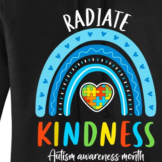 Autism Awareness Special Ed Teacher Radiate Kindness Rainbow Women's Pullover Hoodie