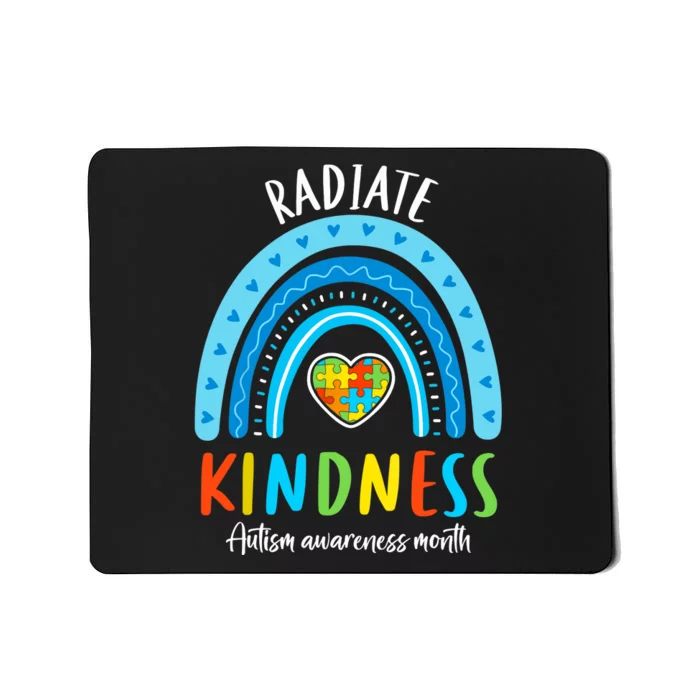 Autism Awareness Special Ed Teacher Radiate Kindness Rainbow Mousepad