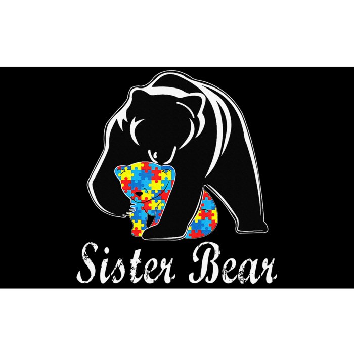 Autism Awareness Sister Bear Support Autistic Adults Bumper Sticker