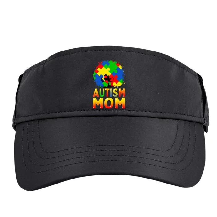 Autism Awareness Strong Mom Afro Mother Adult Drive Performance Visor