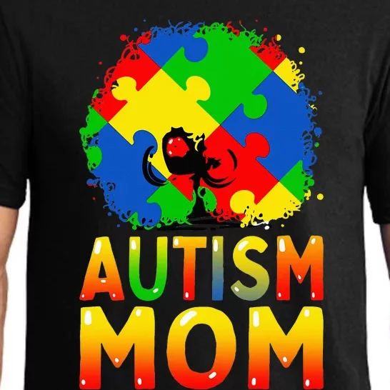 Autism Awareness Strong Mom Afro Mother Pajama Set