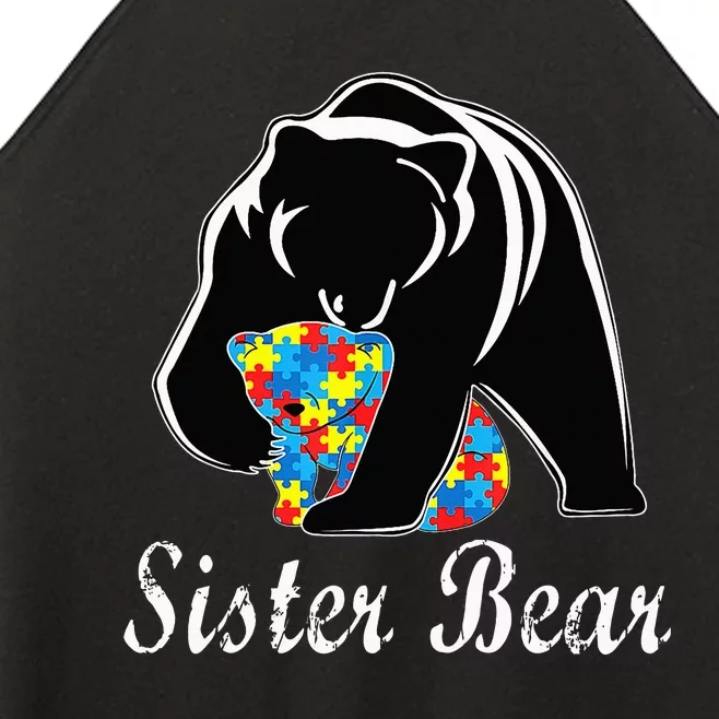 Autism Awareness Sister Bear Support Autistic Adults Women’s Perfect Tri Rocker Tank