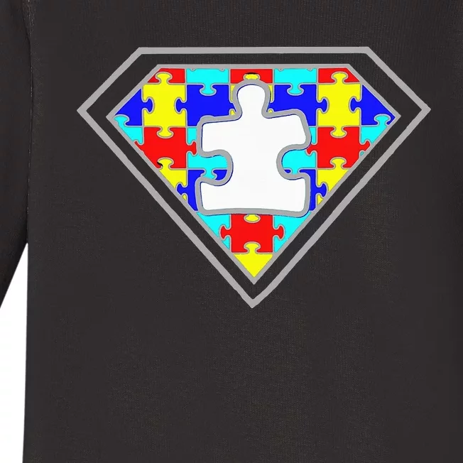 Autism Awareness Superhero Autism Gifts Boys Teacher Moms Baby Long Sleeve Bodysuit