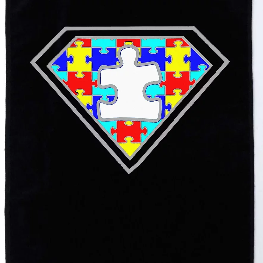 Autism Awareness Superhero Autism Gifts Boys Teacher Moms Platinum Collection Golf Towel