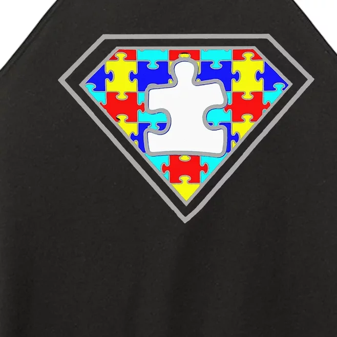 Autism Awareness Superhero Autism Gifts Boys Teacher Moms Women’s Perfect Tri Rocker Tank