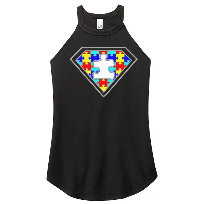 Autism Awareness Superhero Autism Gifts Boys Teacher Moms Women’s Perfect Tri Rocker Tank