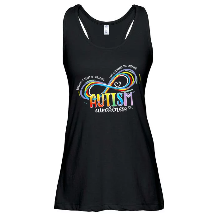 Autism Awareness Strength And Heart Set Us Apart Ladies Essential Flowy Tank