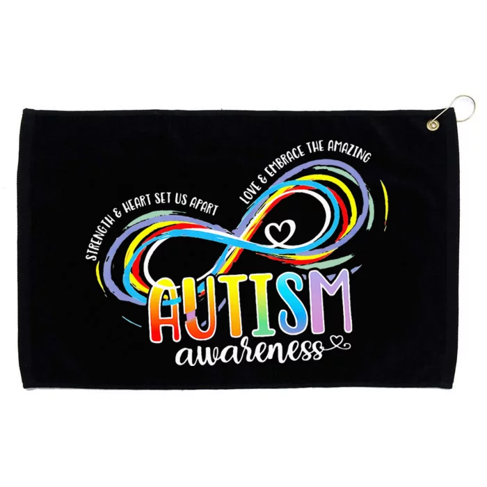 Autism Awareness Strength And Heart Set Us Apart Grommeted Golf Towel