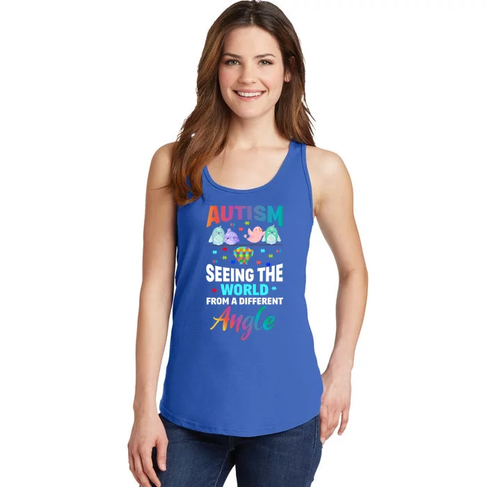 Autism Awareness Seeing The World From A Different Angle Gift Ladies Essential Tank