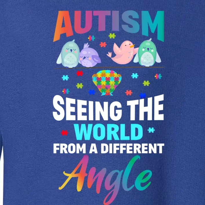 Autism Awareness Seeing The World From A Different Angle Gift Toddler Sweatshirt