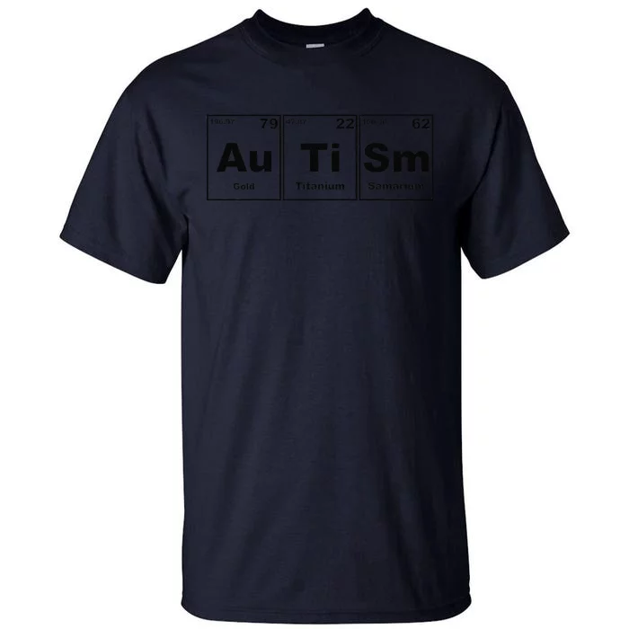 Autism Awareness Support Women, Autism Periodic Table Tall T-Shirt