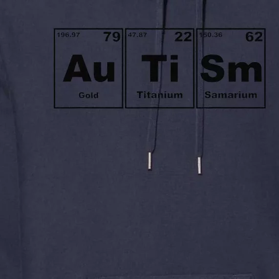 Autism Awareness Support Women, Autism Periodic Table Premium Hoodie