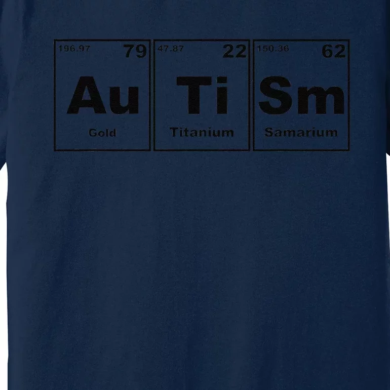 Autism Awareness Support Women, Autism Periodic Table Premium T-Shirt