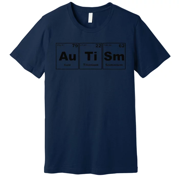 Autism Awareness Support Women, Autism Periodic Table Premium T-Shirt