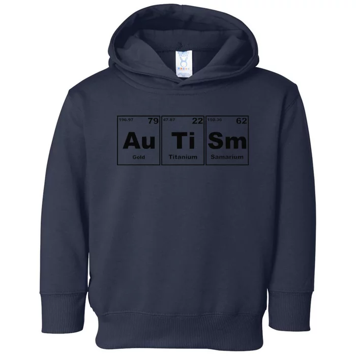 Autism Awareness Support Women, Autism Periodic Table Toddler Hoodie