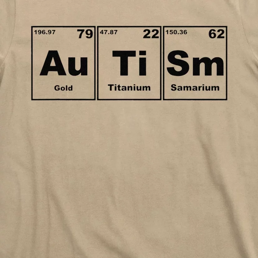 Autism Awareness Support Women, Autism Periodic Table T-Shirt