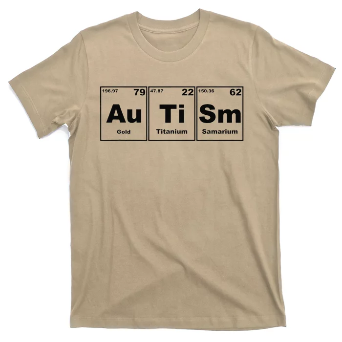 Autism Awareness Support Women, Autism Periodic Table T-Shirt