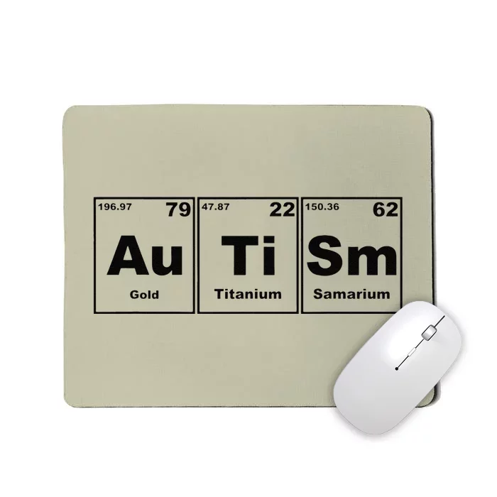 Autism Awareness Support Women, Autism Periodic Table Mousepad