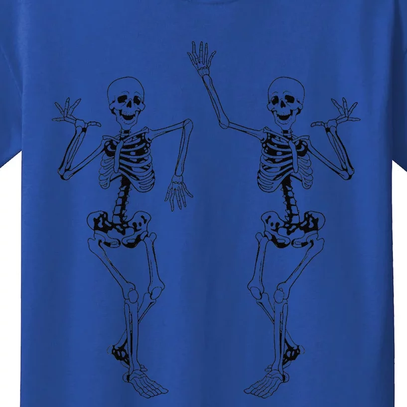 Alt Aesthetic Skeleton Dancing Dark Goth Halloween Skeletons Kids T-Shirt