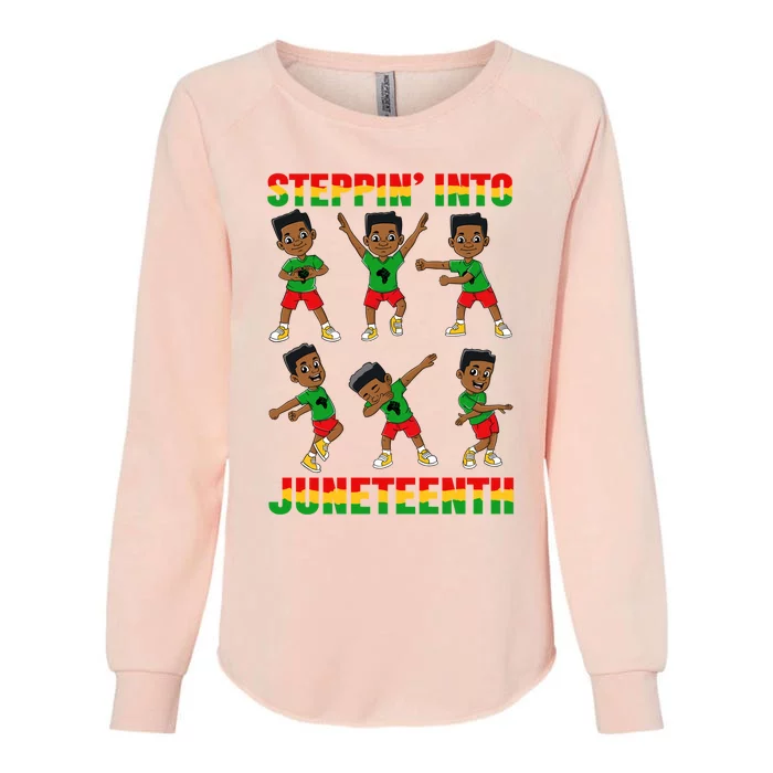 African American Stepping Into Junenth 1865 Gift Womens California Wash Sweatshirt