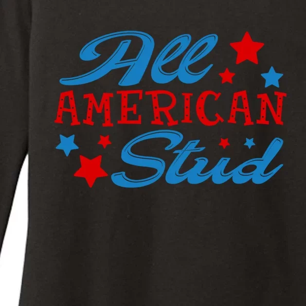 All American Stud 4th Of July American Patriotic Gift Womens CVC Long Sleeve Shirt