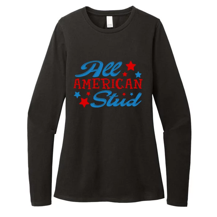 All American Stud 4th Of July American Patriotic Gift Womens CVC Long Sleeve Shirt