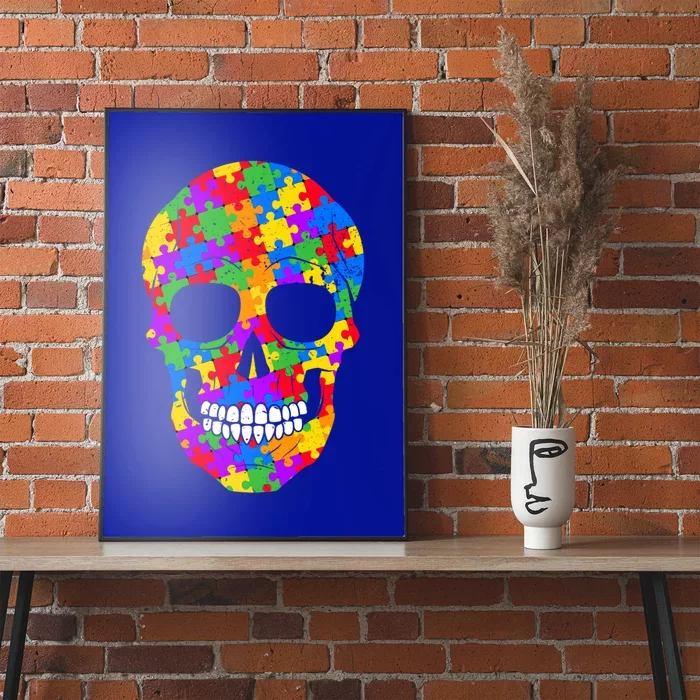 Autism Awareness Skull Autism Autistic Support Awareness Meaningful Gift Poster