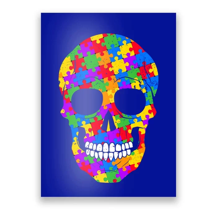 Autism Awareness Skull Autism Autistic Support Awareness Meaningful Gift Poster