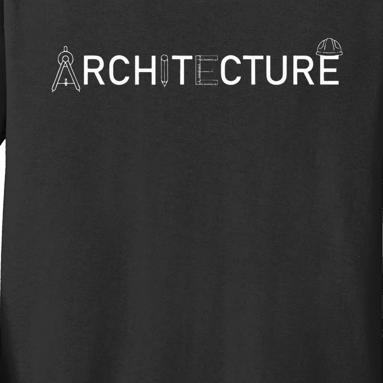 Architecture Architect Student Future Architect Outfit Kids Long Sleeve Shirt