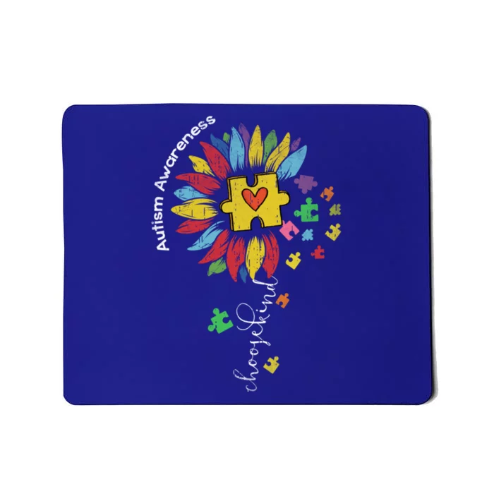 Autism Awareness Sunflower Choose Kind Autistic Mom Cute Gift Mousepad