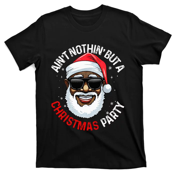 African American Santa Claus Christmas Pajama T-Shirt