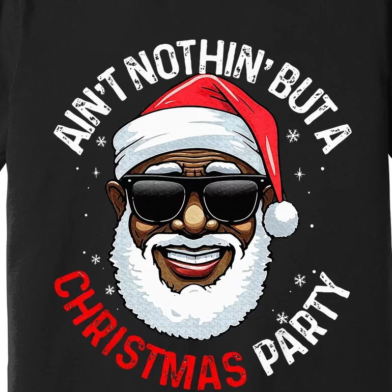 African American Santa Claus Christmas Pajama Premium T-Shirt