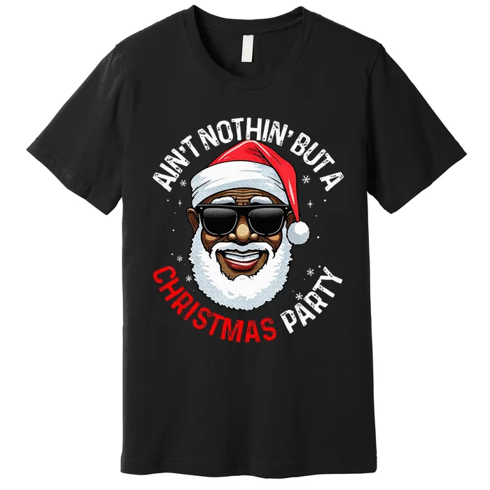 African American Santa Claus Christmas Pajama Premium T-Shirt