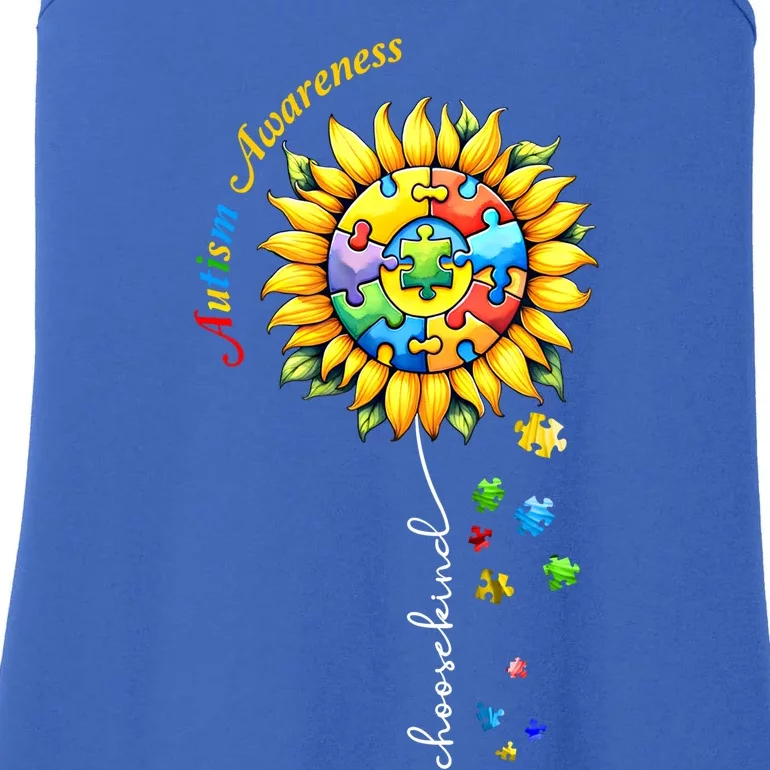 Autism Awareness Sunflower Choose Kind Autism Mom Gift Ladies Essential Tank