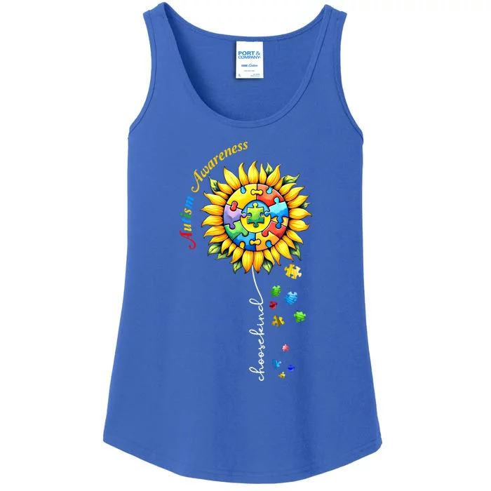 Autism Awareness Sunflower Choose Kind Autism Mom Gift Ladies Essential Tank