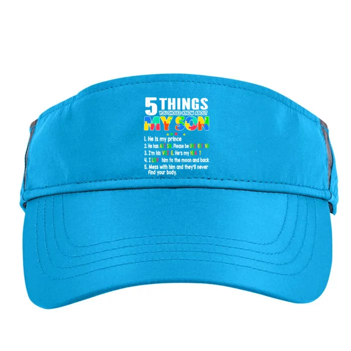 Autism Awareness Support Autism Son for Mom Dad Adult Drive Performance Visor