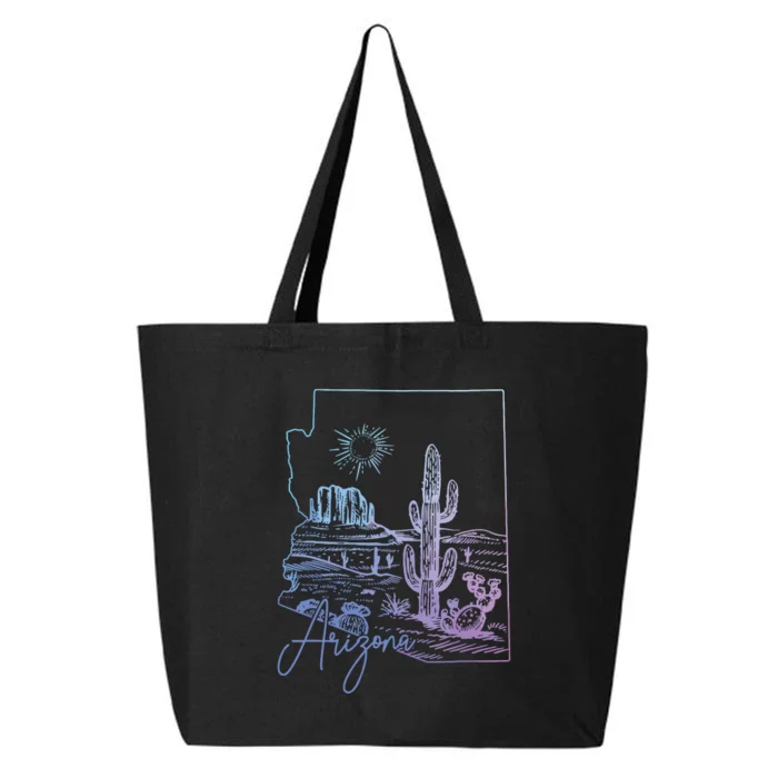 Arizona Az State Map Pride Cactus Vintage 25L Jumbo Tote