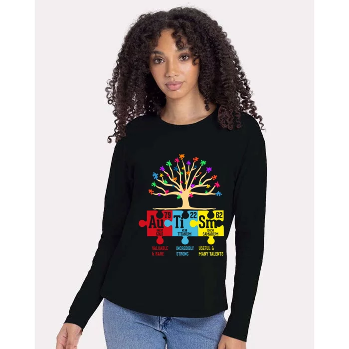 Autism Awareness Support Autism Periodic Table Gift Womens Cotton Relaxed Long Sleeve T-Shirt