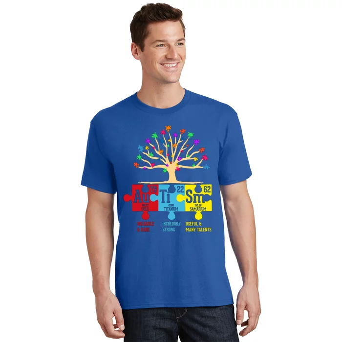 Autism Awareness Support Autism Periodic Table Gift T-Shirt