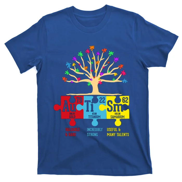 Autism Awareness Support Autism Periodic Table Gift T-Shirt